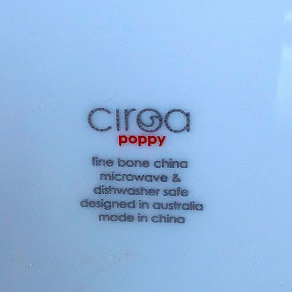 CIROA POPPIES DINNER PLATE FINE BONE CHINA NEW 11 INCH PINK GREEN - Picture 6 of 7